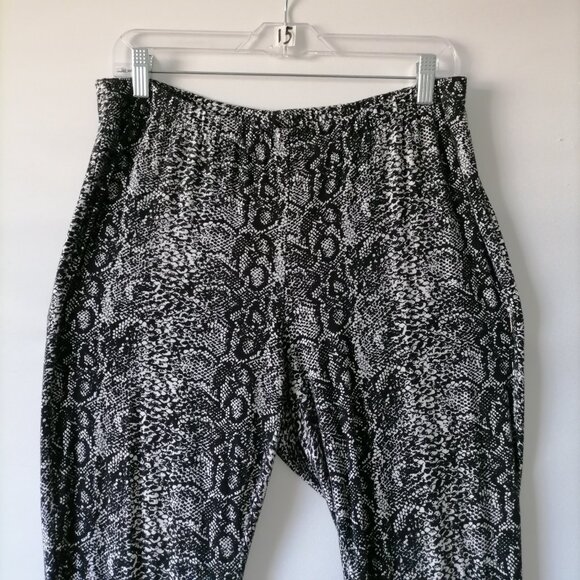 INC International Concept Womens Black White Mid Rise Snakeskin Legging Size 1X - Picture 2 of 6
